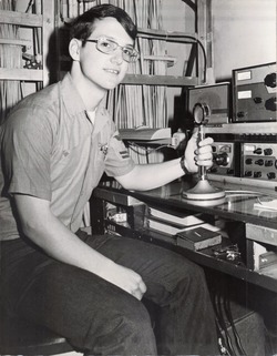 Image of Rich operating a Navy MARS station, 1977